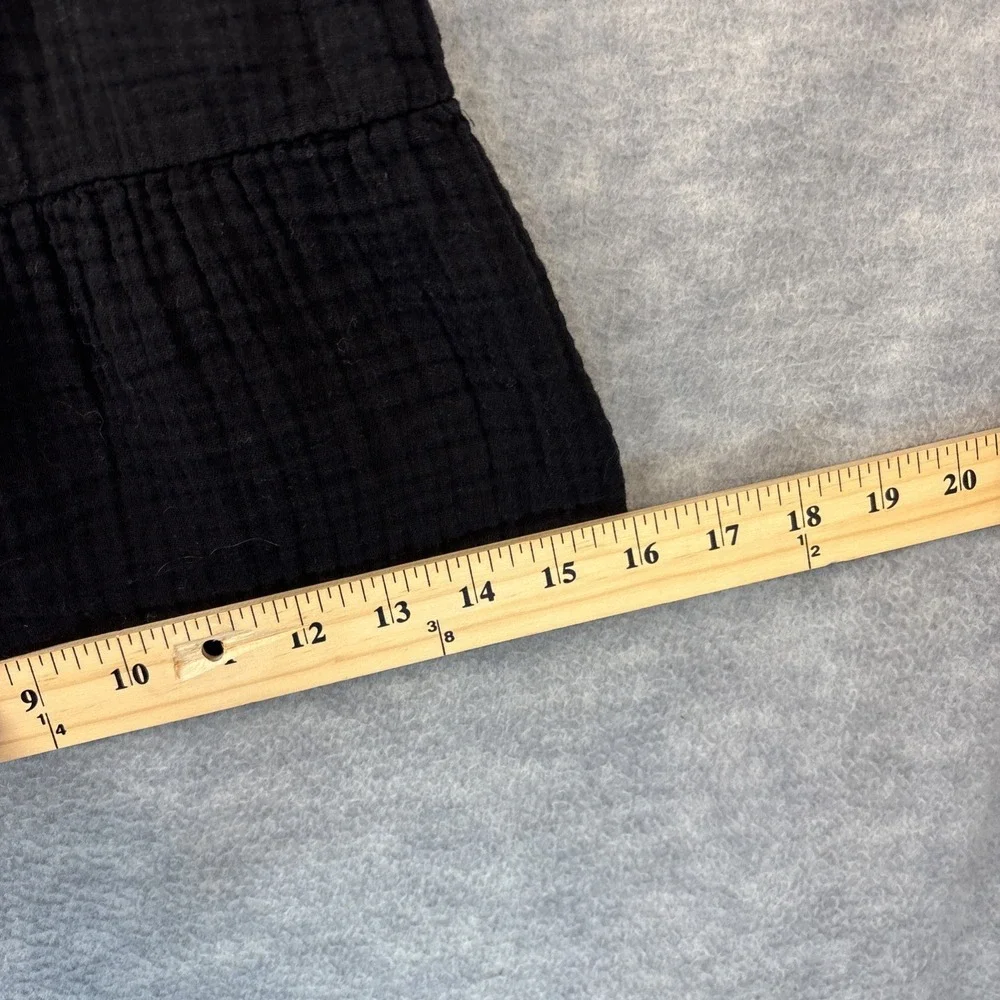 Stark‎ X Black Gauze Shorts L Lightweight Beachy Elastic Drawstring Flutter